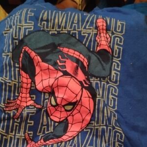Spider-Man Blue and Pink Kids Short Sleeve Tee